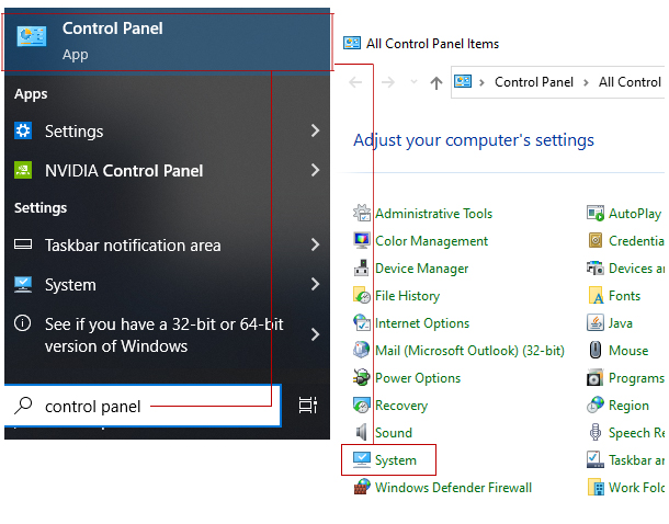 DEP - Control Panel