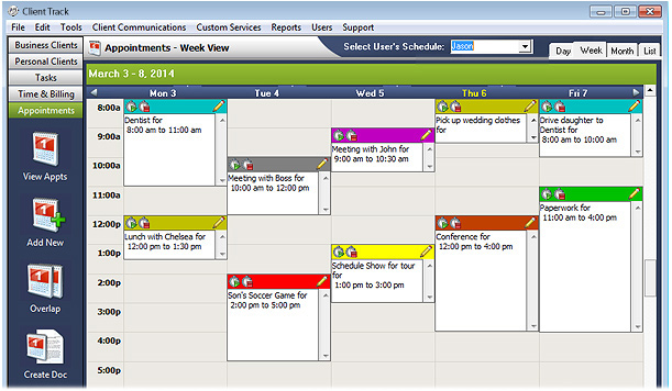 Appointments Screenshot