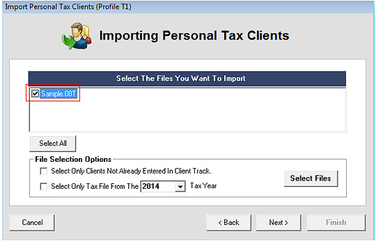 Export Profile T1 Screenshot (Step 2)