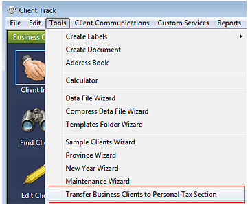 Copy Business Clients Screenshot (Step 1)